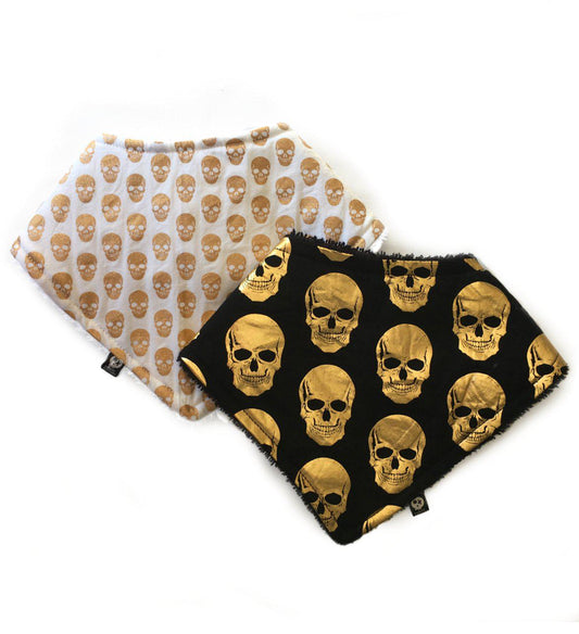 Teeny Rockers Extreme Dribble Bibs with skull pattern  for babies