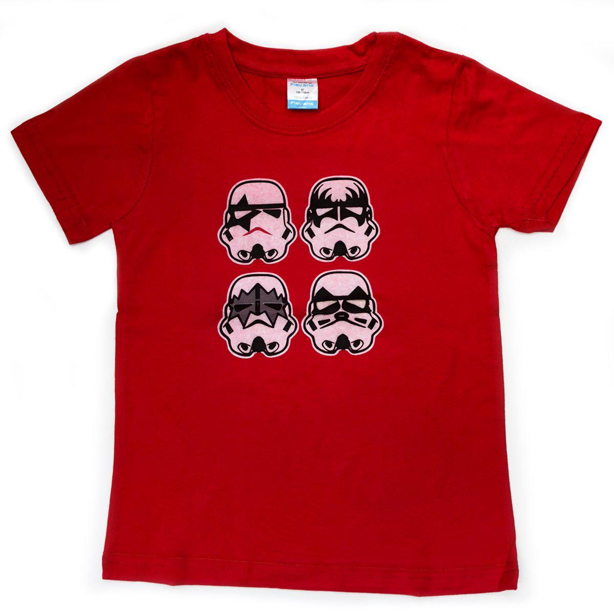 Kids Kiss Storm trooper t-shirt in red