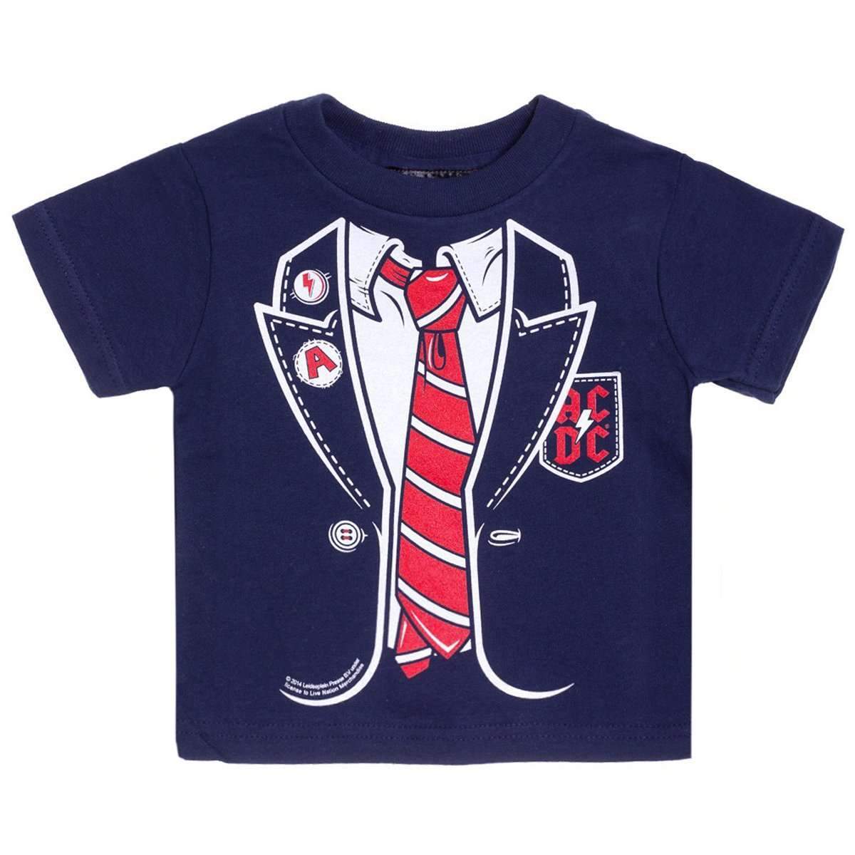 Kids ACDC Angus Young T-Shirt in red white and blue