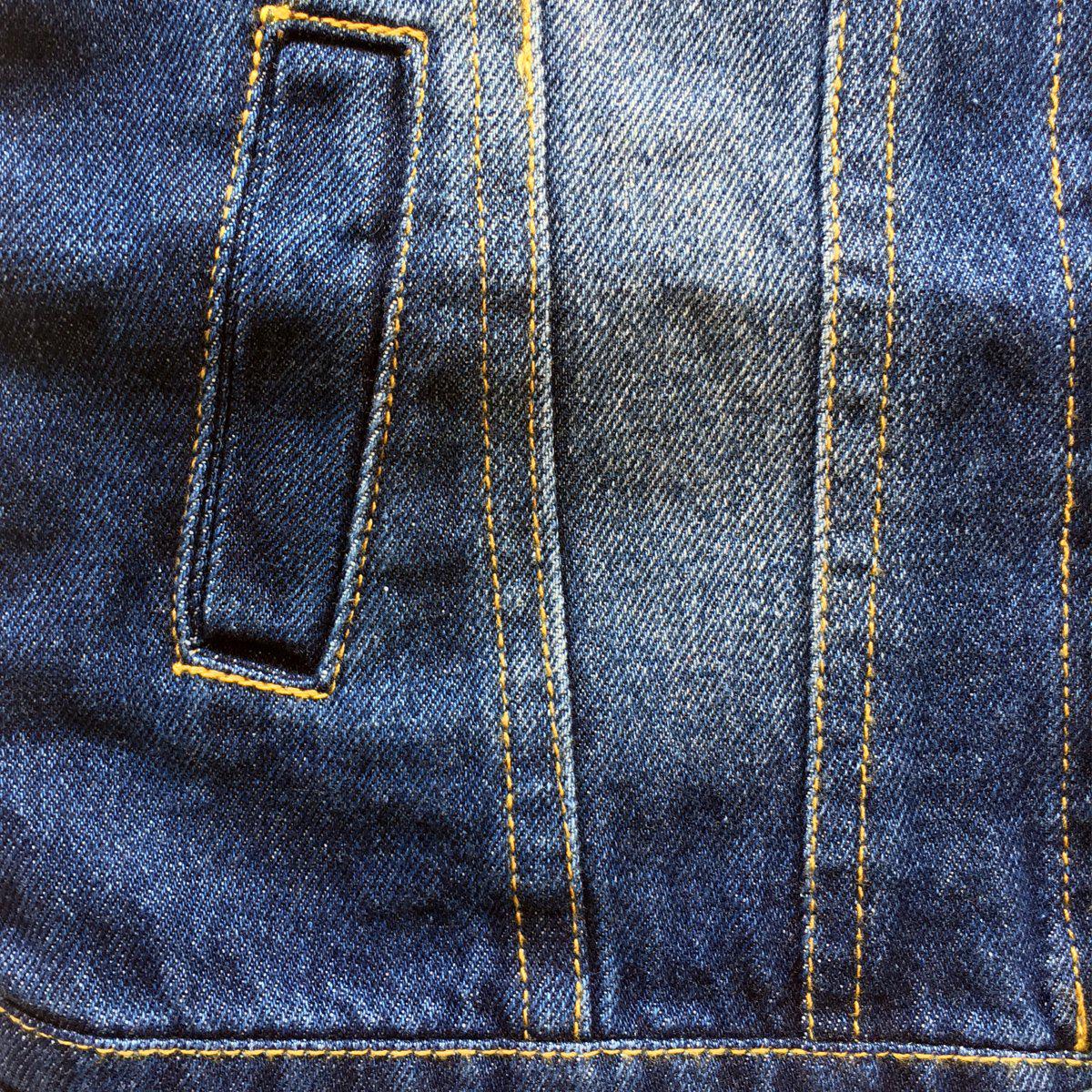 Long Sleeve Distressed Denim Jacket Pocket Detail